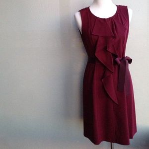 Elie Tahari auburn ribbon dress